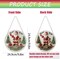 Hanging Diamond Art Ornament Kit Welcome Sign, Special Crystal Double Sided Diamonds Painting Pendant Kit for Adults Santa Claus, DIY Acrylic Gem Painting Board Kit
